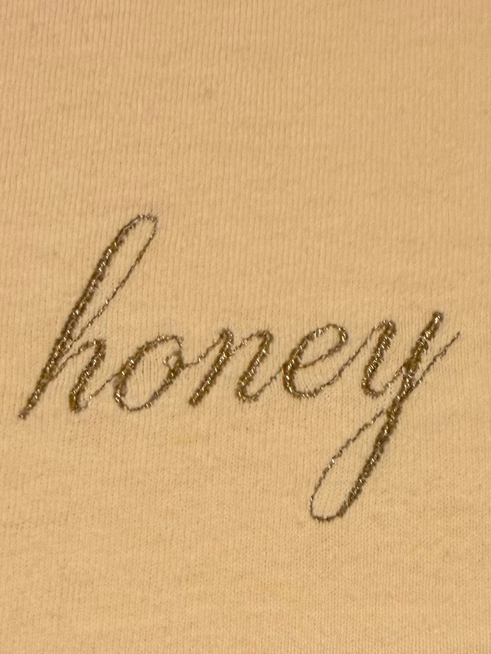 J.Galt embroidered “Honey” Yellow CropTop can u say Pooh Bear Halloween costume?